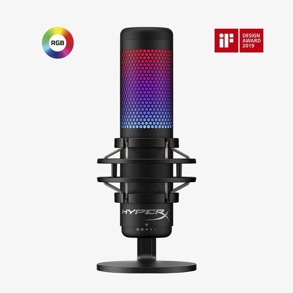 OPEN BOX / HyperX Quadcast S RGB USB Condenser Omnidirectional Microphone for Pc, Ps4 and Mac, Gaming, Streaming, Podcasts, Twitch, YouTube, Discord (Hmiq1S-Xx-Rg/G, Black)