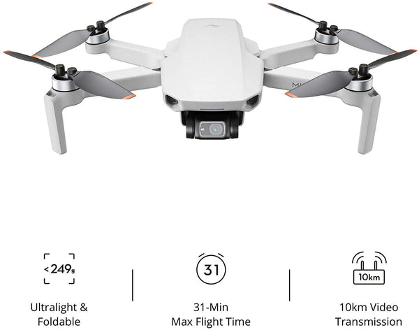 DJI Mini 2 Standalone – Ultralight Foldable Drone, 3-Axis Gimbal with 4K Camera, 12MP Photos, 31 Mins Flight Time, OcuSync 2.0 10km HD Video Transmission, QuickShots, Gray