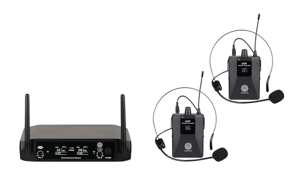 DIGIMORE 2 Channel Wireless Microphone System with Fixed Frequency DJ (D-317)