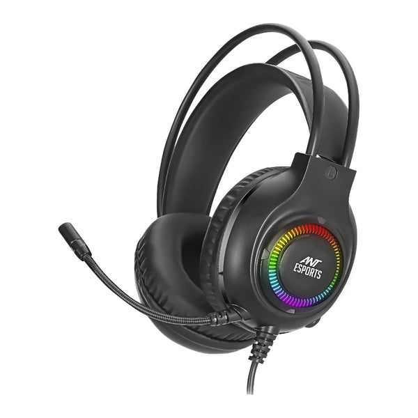 Ant Esports H580 Pro LED Wired Over Ear Gaming Headphones with Mic