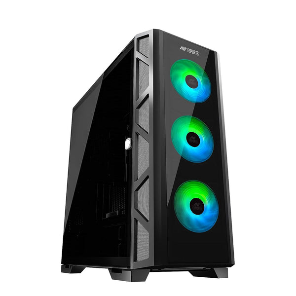 Ant Esports Dynamic GT Mid-T Black |E-ATX, ATX, Micro-ATX, Mini-ITX |3 x 120mm Front Fans and 1 x 120 mm Rear Fan