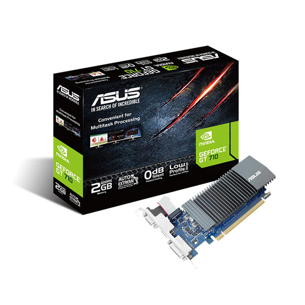 ASUS pci_e GeForce GT710 2GB GDDR5 64-Bit 0db Low Profile Graphics Card