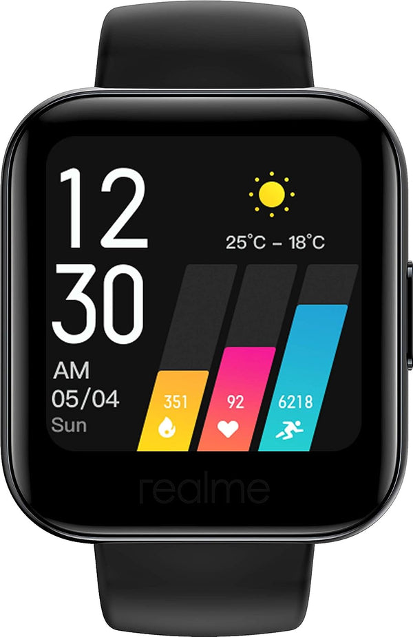 OPEN BOX / Realme Fashion Watch 3.56 cm (1.4") Large HD Color Display, Full Touch Screen, SpO2, Continuous Heart Rate Monitor, Black, Free Size (RMA161)