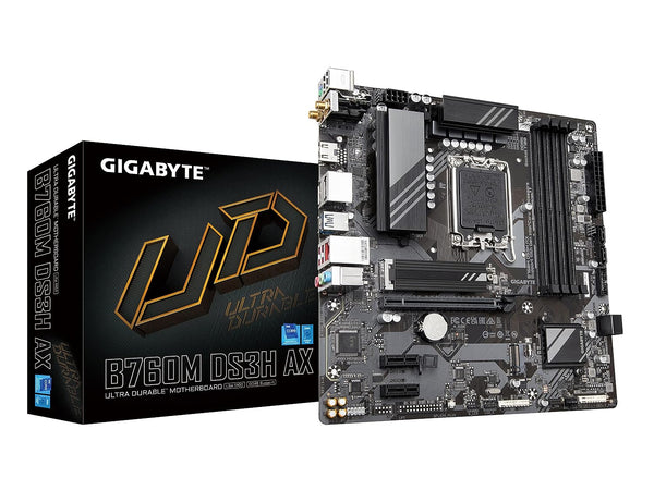 GIGABYTE B760M DS3H AX(LGA 1700/ Intel// M-ATX/ DDR5/Motherboard)