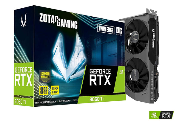 ZOTAC Gaming GeForce RTX 3060 Ti Twin Edge OC LHR 8GB 1Years Warranty ( Open Box )