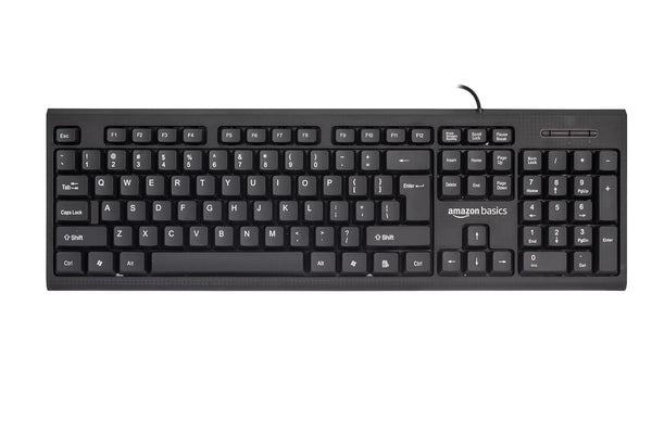 Amazon Basics Wired Multimedia Keyboard ( Open Box )