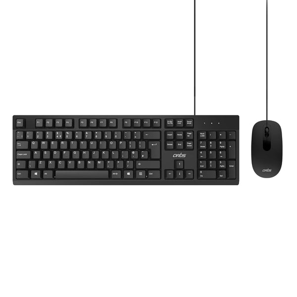 Artis C33 USB Wired Keyboard and Mouse Combo (Black) (Open Box )