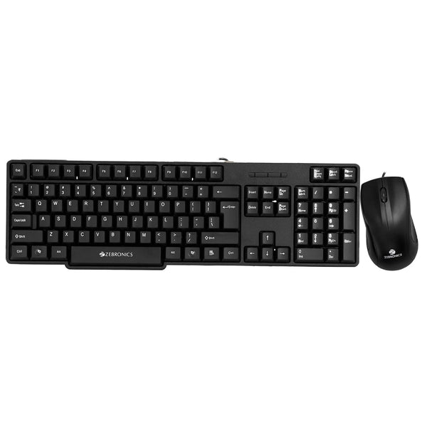 ZEBRONICS Zeb-Judwaa 750 Combo Wired USB Desktop Keyboard  (Black) ( Open Box )